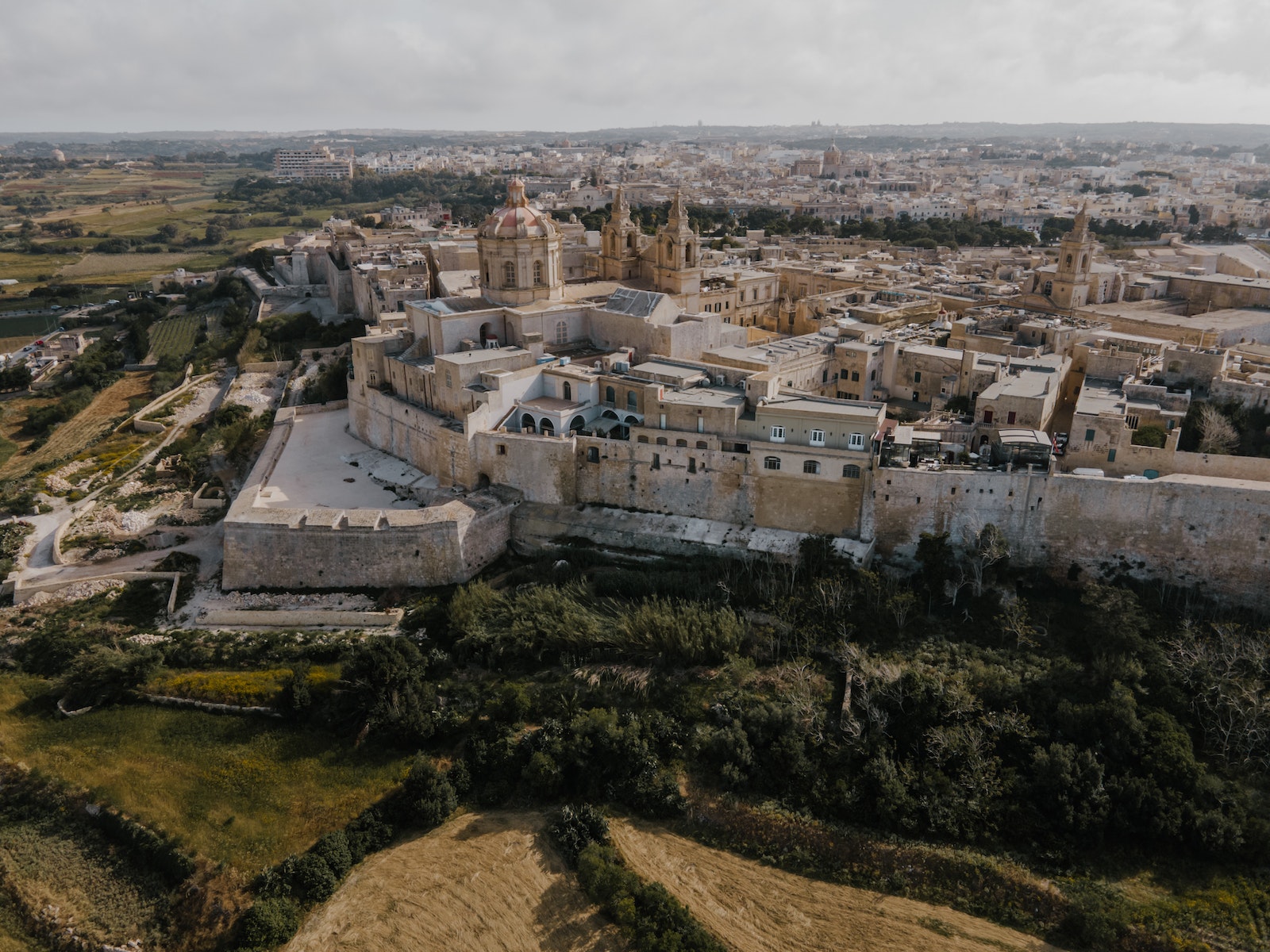 Aerial View of Mdina Fortress